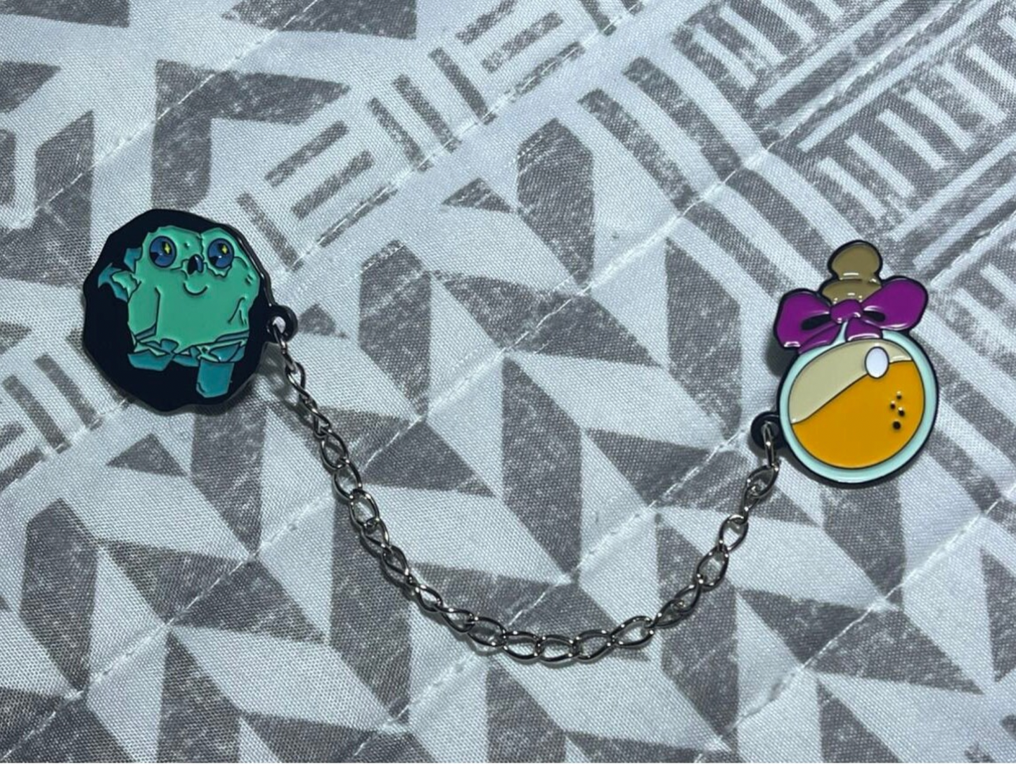 Bouldy and Nectar Chain Enamel Pin Hades