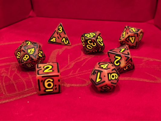 Ember Matte (7) Resin DnD Dice Set