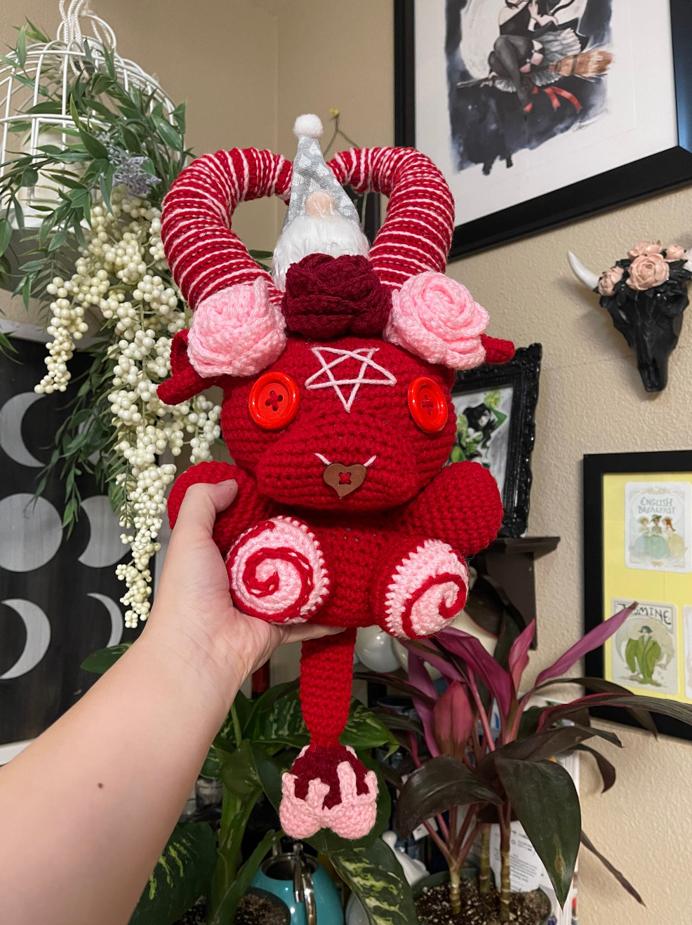 Valentine Goat Crochet Amigurumi