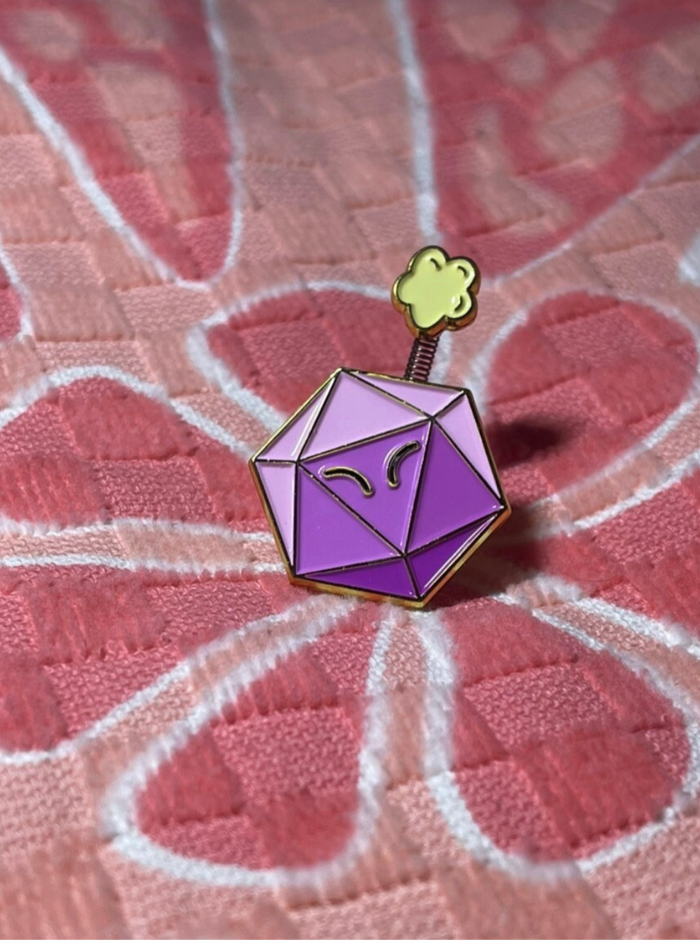 Kirby D20 DnD Enamel Pin