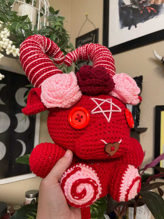 Valentine Goat Crochet Amigurumi