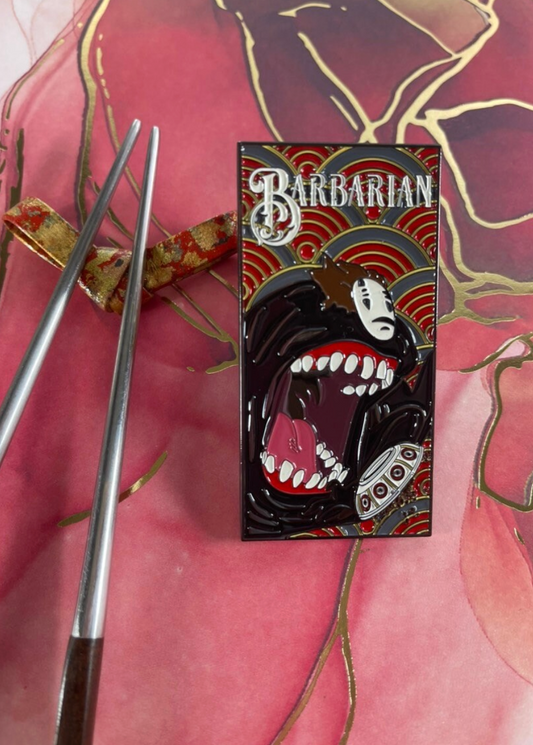 No Face Barbarian Enamel Pin