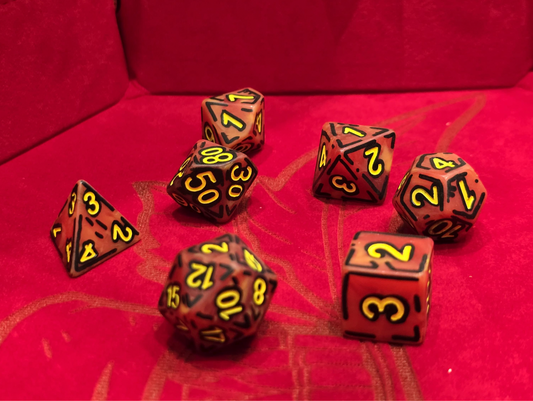 Ember Matte (7) Resin DnD Dice Set