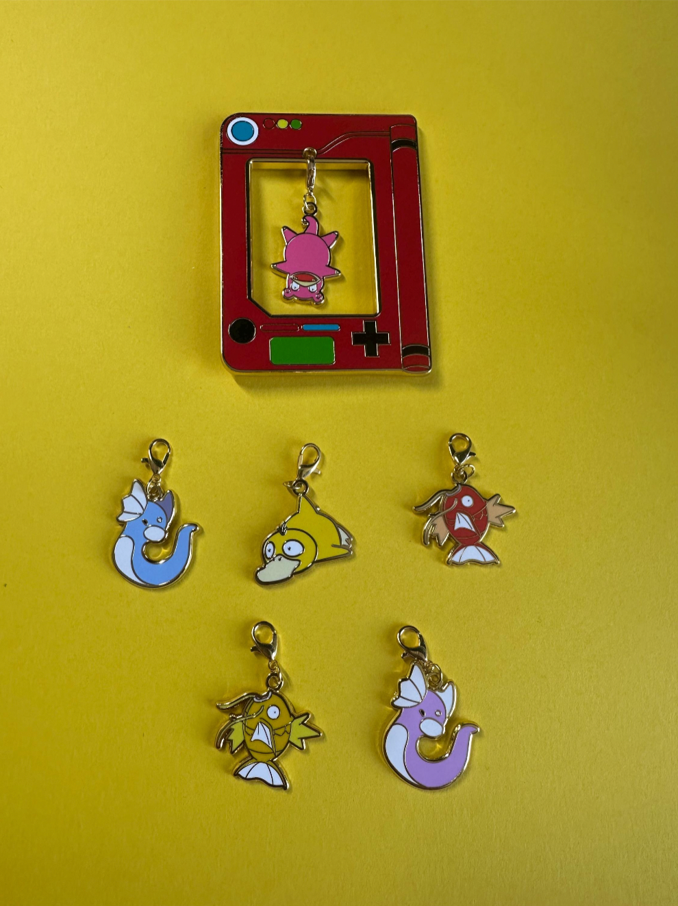 Monster Tracker and Charms Enamel Pin