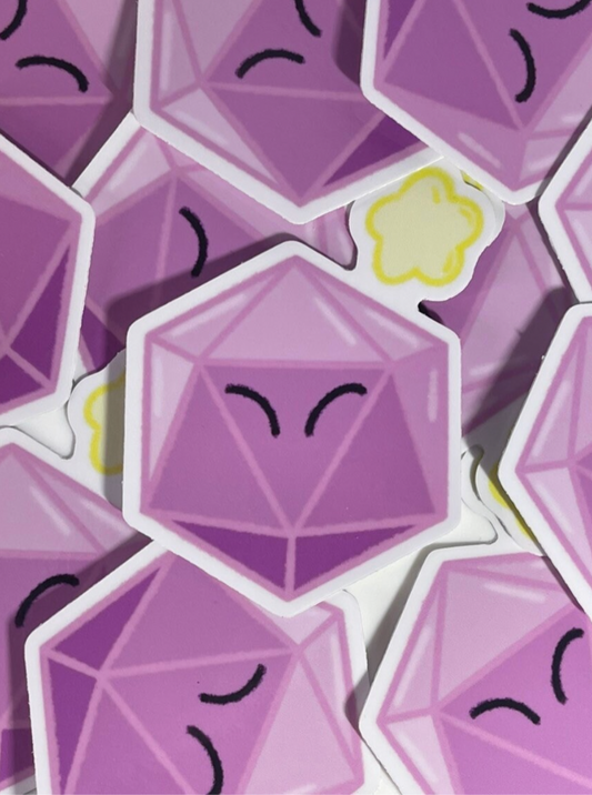 Kirby D20 DnD Sticker