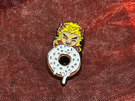 Set Your Donut Ablaze Enamel Pin